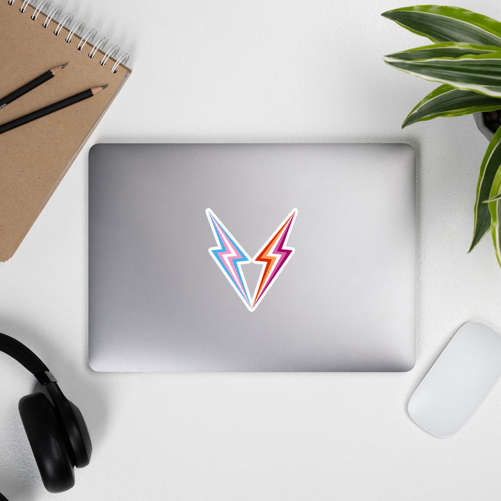 Trans Lesbian Pride Lightning Sticker Stickers The Rainbow Stores