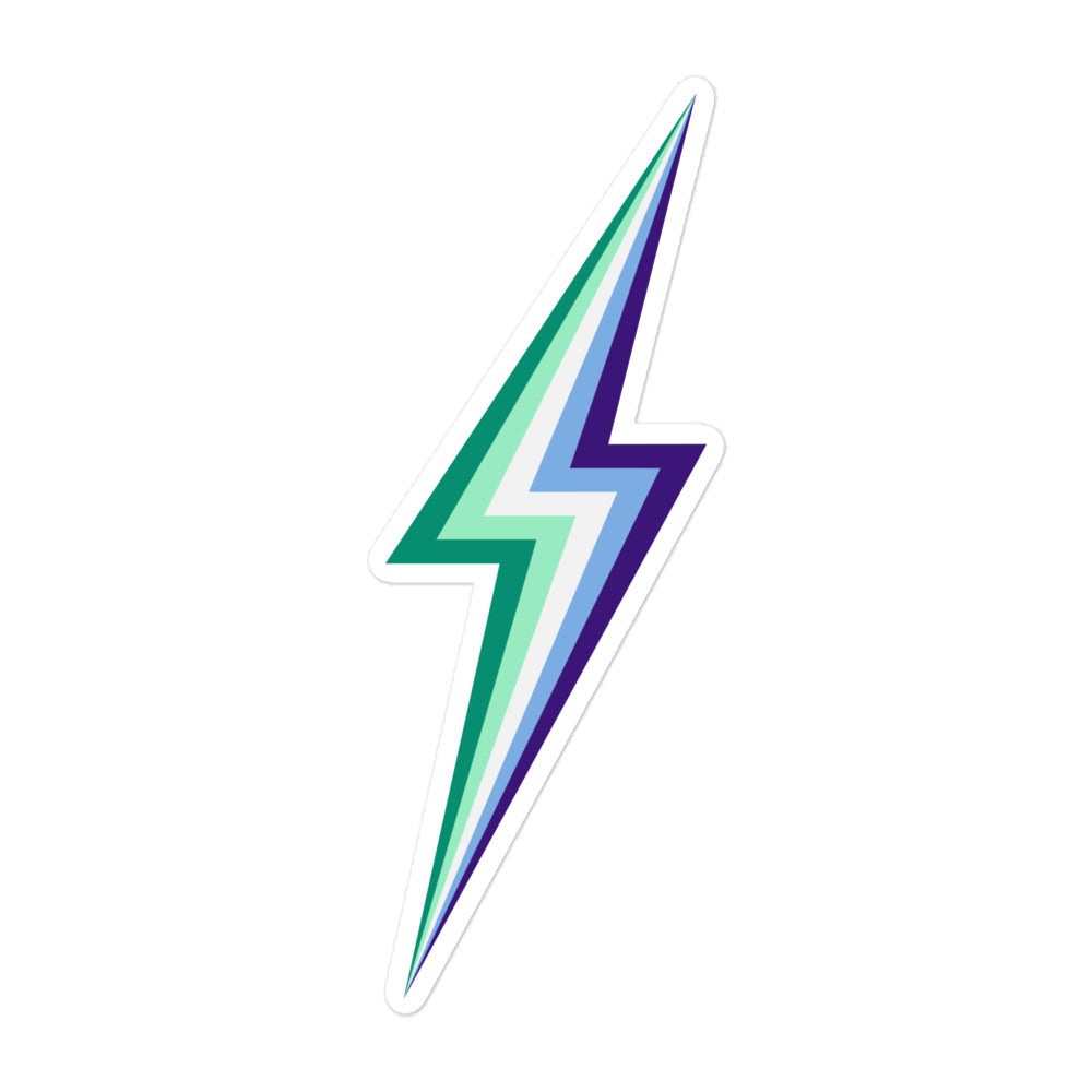 Gay Men's Pride Lightning Sticker Stickers The Rainbow Stores