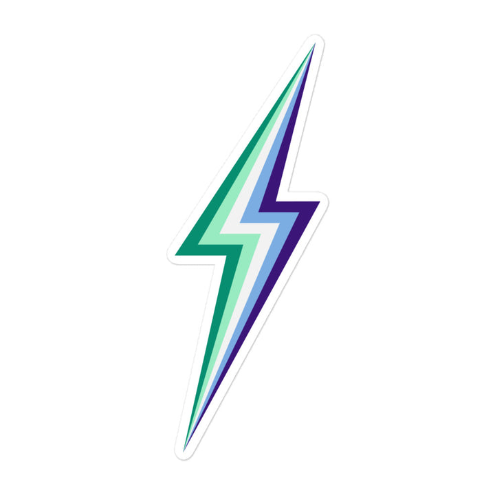 Gay Men's Pride Lightning Sticker Stickers The Rainbow Stores