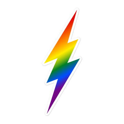 Graduated Rainbow Pride Lightning Sticker Stickers The Rainbow Stores