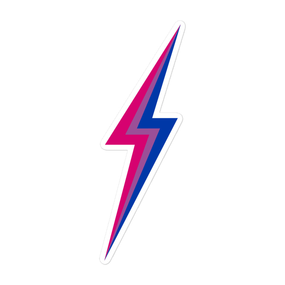 Bi Stickers Transparent Bisexual Pride Lightning Sticker β The Rainbow Stores