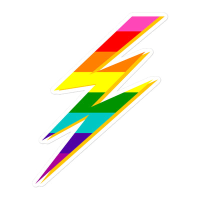 Gilbert Baker's Original Rainbow Pride Lightning Sticker Stickers The Rainbow Stores