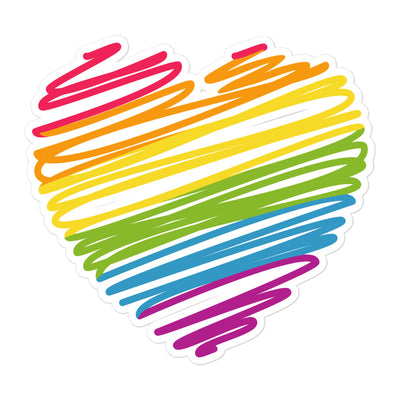 Scribbled Rainbow Pride Lightning Sticker Stickers The Rainbow Stores