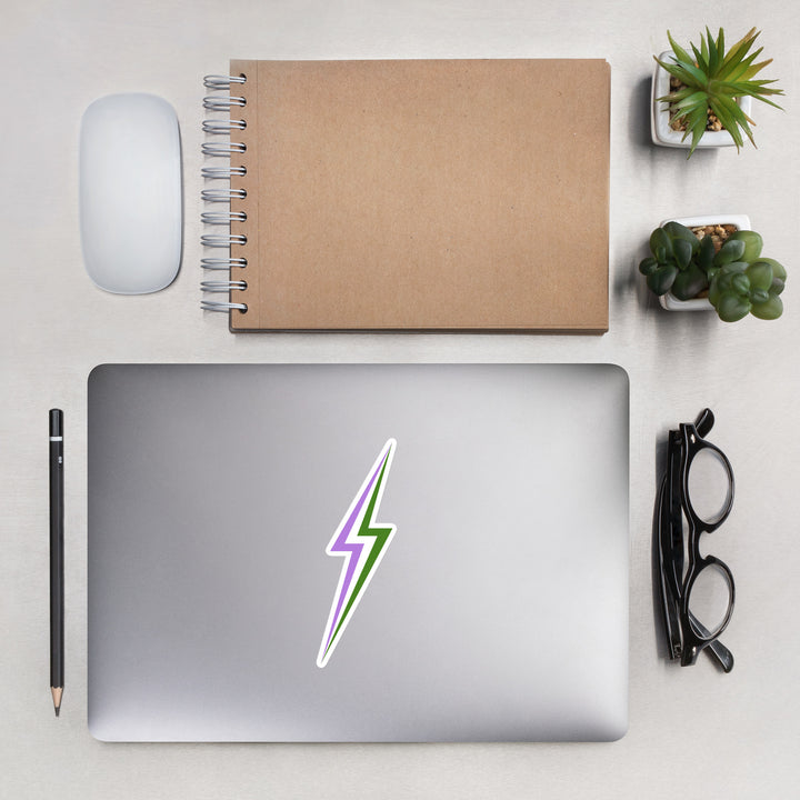 Genderqueer Pride Lightning Sticker Stickers The Rainbow Stores