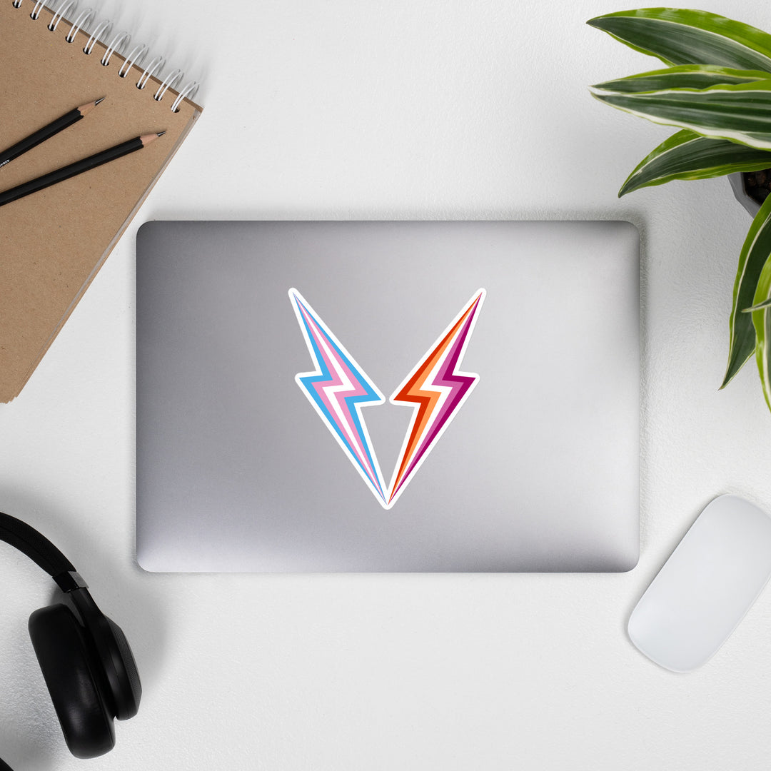 Trans Lesbian Pride Lightning Sticker Stickers The Rainbow Stores