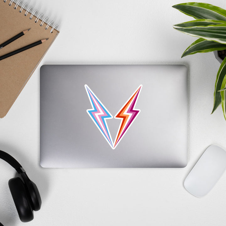 Trans Lesbian Pride Lightning Sticker Stickers The Rainbow Stores