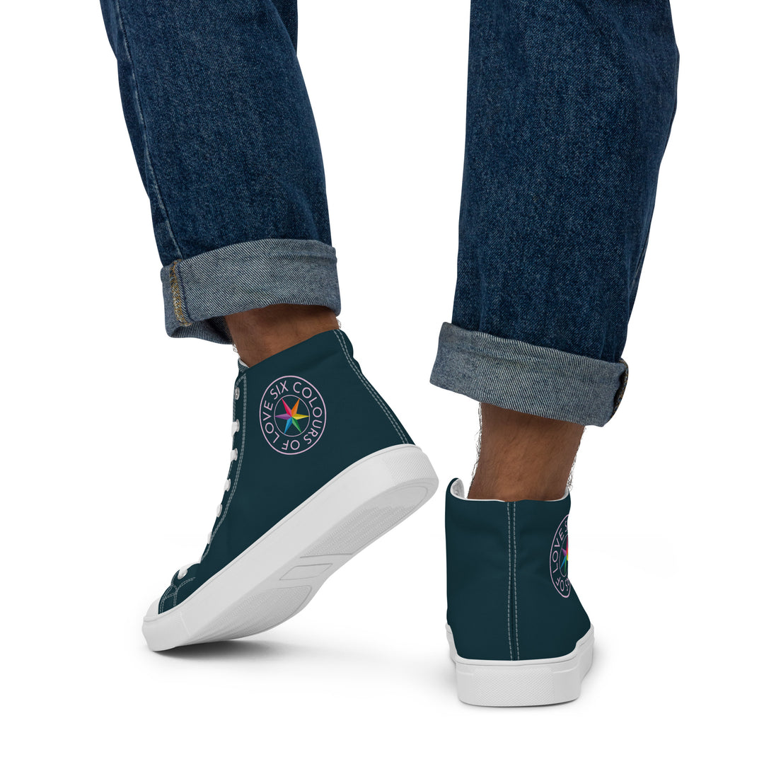Six Colours Of Love Blue High Top Trainers (male sizes) High Tops The Rainbow Stores