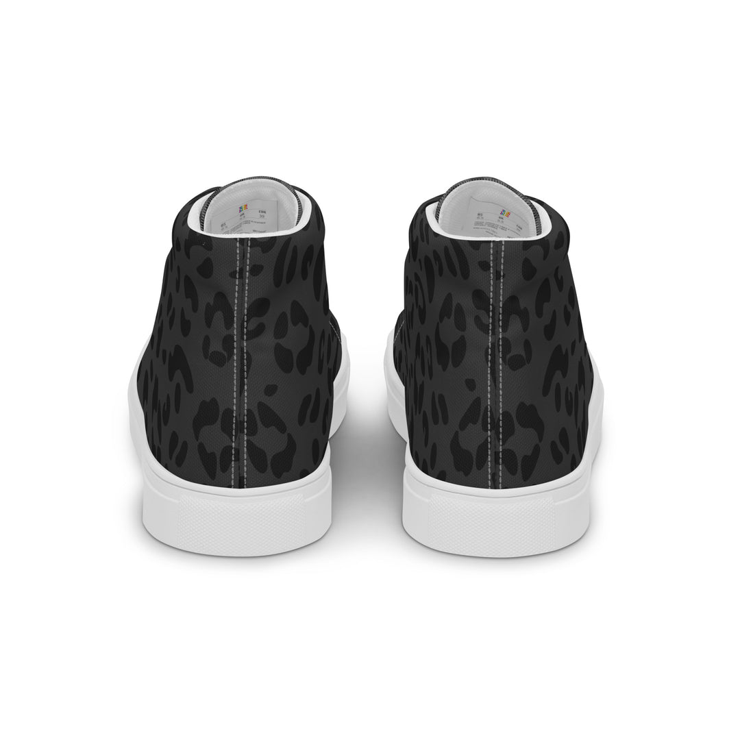 Rainbow Pride Flash Black Leopard High Top Trainers (male sizes) High Tops The Rainbow Stores