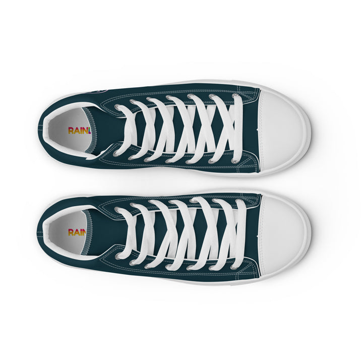 Six Colours Of Love Blue High Top Trainers (male sizes) High Tops The Rainbow Stores
