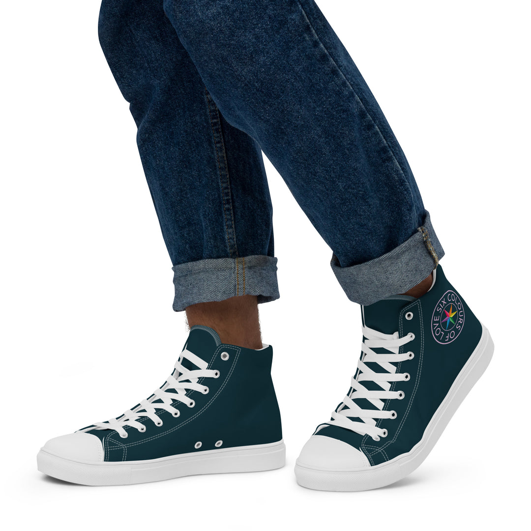 Six Colours Of Love Blue High Top Trainers (male sizes) High Tops The Rainbow Stores