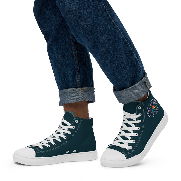 Six Colours Of Love Blue High Top Trainers (male sizes) High Tops The Rainbow Stores