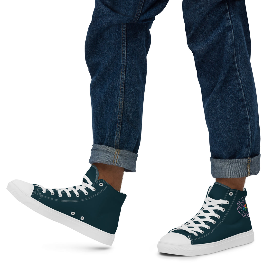 Six Colours Of Love Blue High Top Trainers (male sizes) High Tops The Rainbow Stores