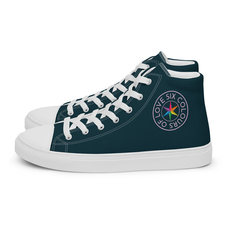 Six Colours Of Love Blue High Top Trainers (male sizes) High Tops The Rainbow Stores