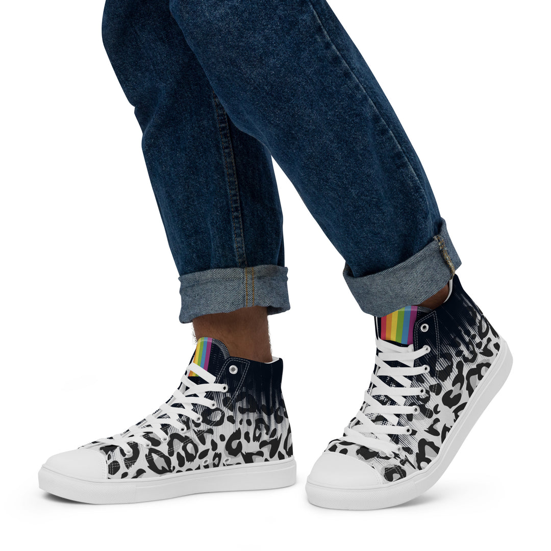 Faded Leopard High Top Trainers (male sizes) High Tops The Rainbow Stores