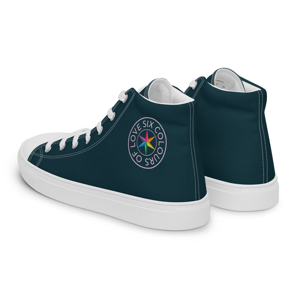 Six Colours Of Love Blue High Top Trainers (male sizes) High Tops The Rainbow Stores