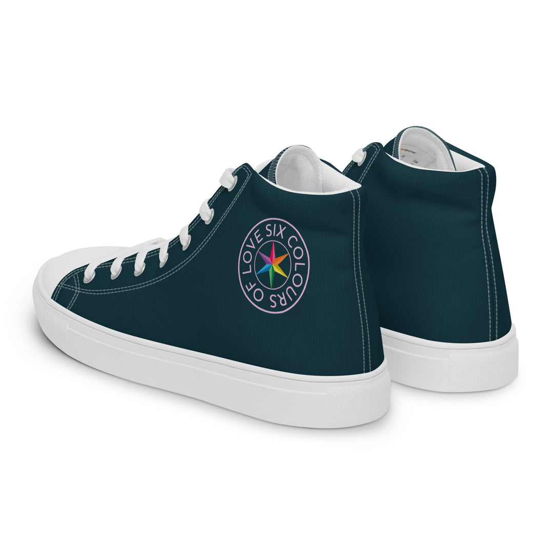 Six Colours Of Love Blue High Top Trainers (male sizes) High Tops The Rainbow Stores