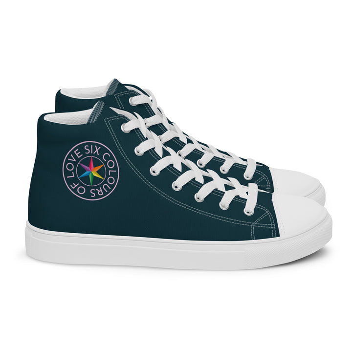 Six Colours Of Love Blue High Top Trainers (male sizes) High Tops The Rainbow Stores