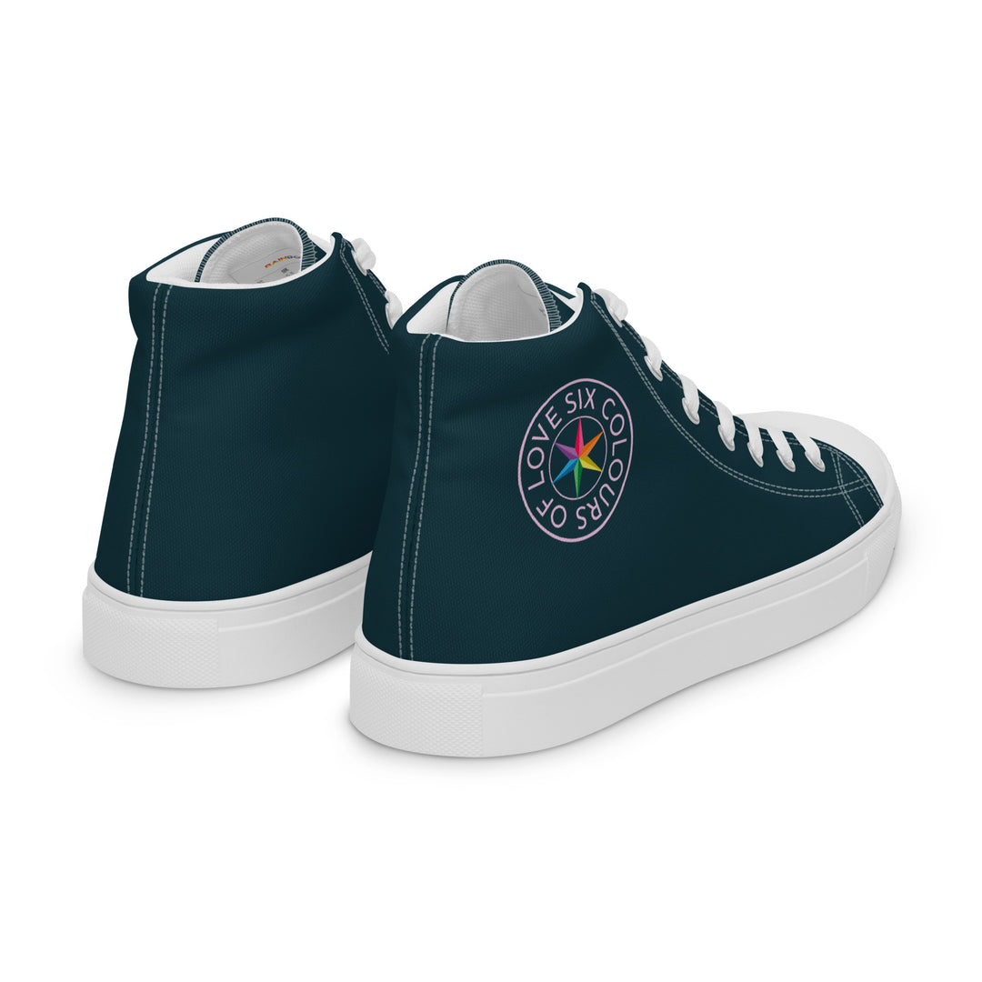 Six Colours Of Love Blue High Top Trainers (male sizes) High Tops The Rainbow Stores