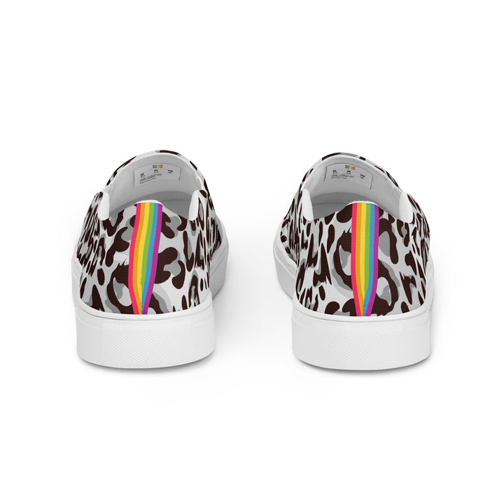 Grey Leopard Print Slip-on Shoes (male sizes) Slip Ons The Rainbow Stores
