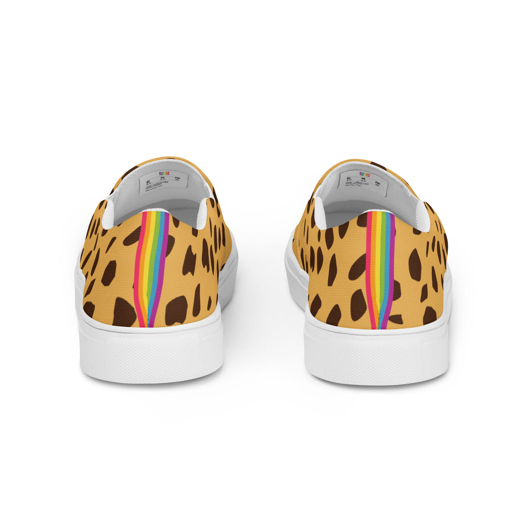 Rainbow Cheetah Print Slip-on Shoes (male sizes) Slip Ons The Rainbow Stores
