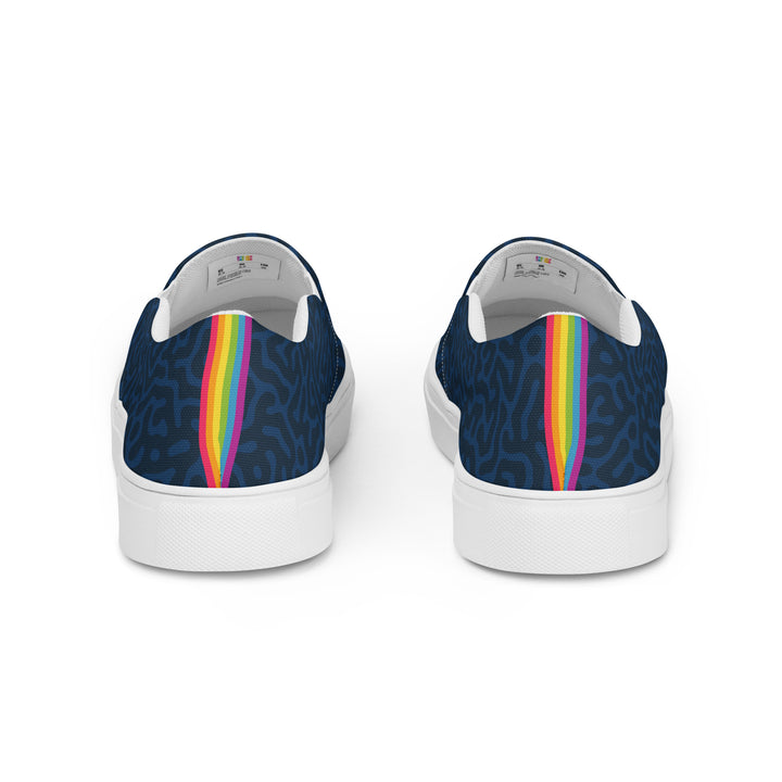 Blue Turing Pattern Slip-on Shoes (male sizes) Slip Ons The Rainbow Stores