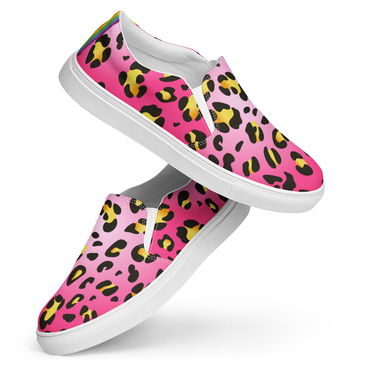 Rainbow Pink Leopard Slip-on Shoes (male sizes) Slip Ons The Rainbow Stores