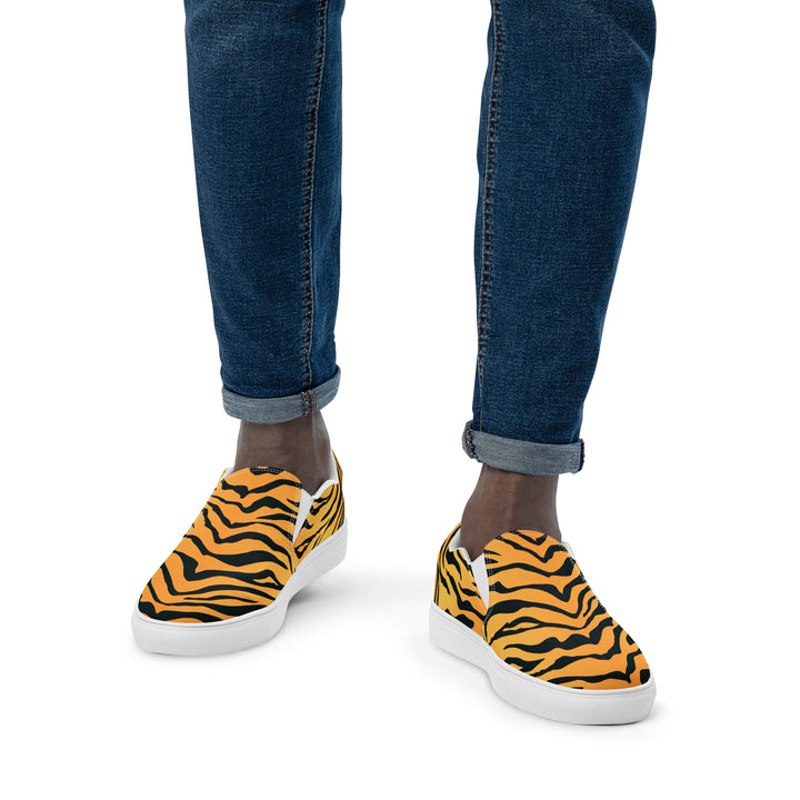 Rainbow Tiger Print Slip-on Shoes (male sizes) Slip Ons The Rainbow Stores