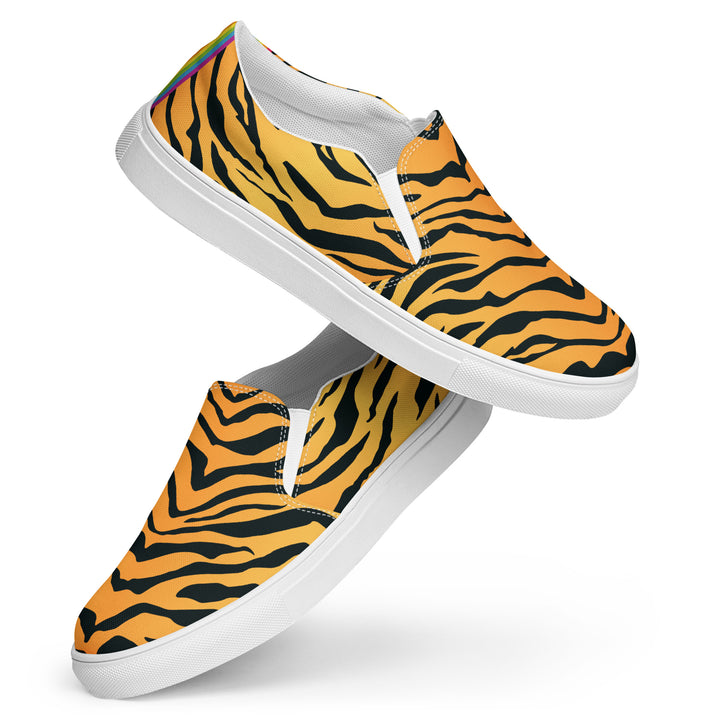 Rainbow Tiger Print Slip-on Shoes (male sizes) Slip Ons The Rainbow Stores