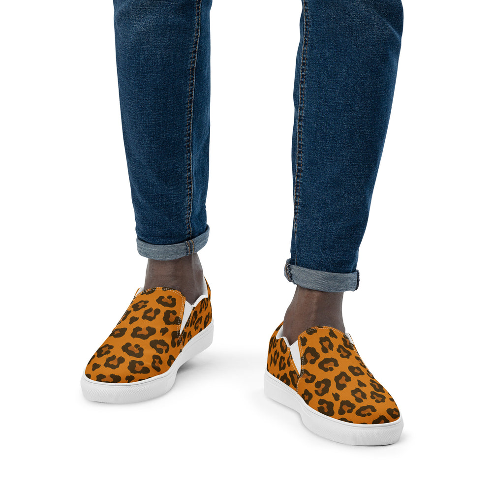 Leopard Print Rainbow Slip-on Shoes (male sizes) Slip Ons The Rainbow Stores