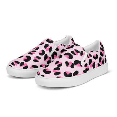 Rainbow Pink Leopard Print Slip-on Shoes (male sizes) Slip Ons The Rainbow Stores