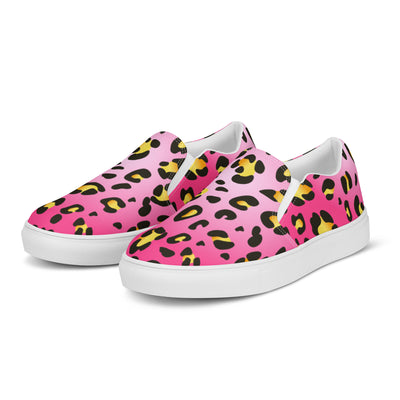 Rainbow Pink Leopard Slip-on Shoes (male sizes) Slip Ons The Rainbow Stores
