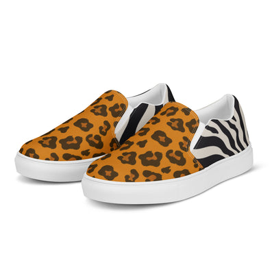 Two Tone Safari Print Slip-on Shoes (male sizes) Slip Ons The Rainbow Stores