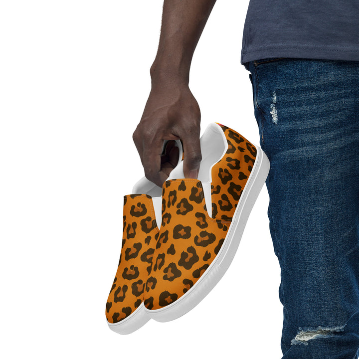 Leopard Print Rainbow Slip-on Shoes (male sizes) Slip Ons The Rainbow Stores