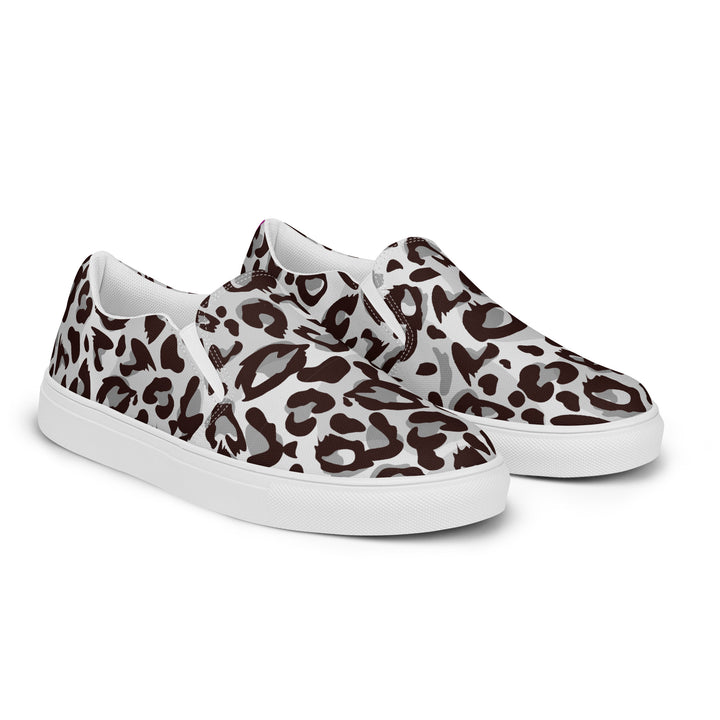 Grey Leopard Print Slip-on Shoes (male sizes) Slip Ons The Rainbow Stores
