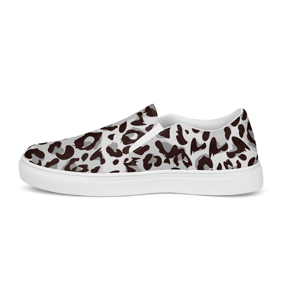 Grey Leopard Print Slip-on Shoes (male sizes) Slip Ons The Rainbow Stores
