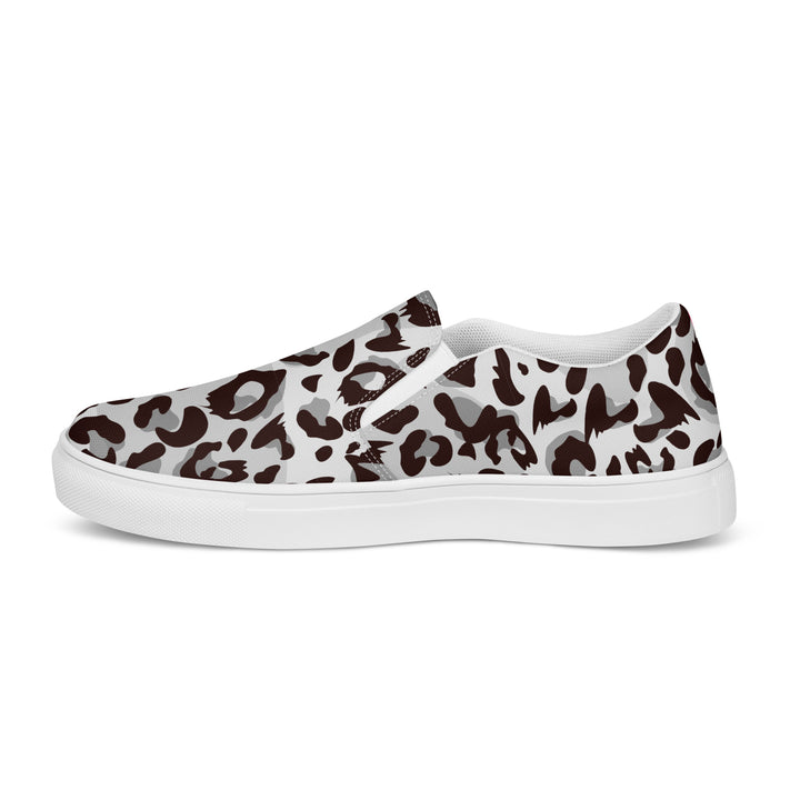 Grey Leopard Print Slip-on Shoes (male sizes) Slip Ons The Rainbow Stores