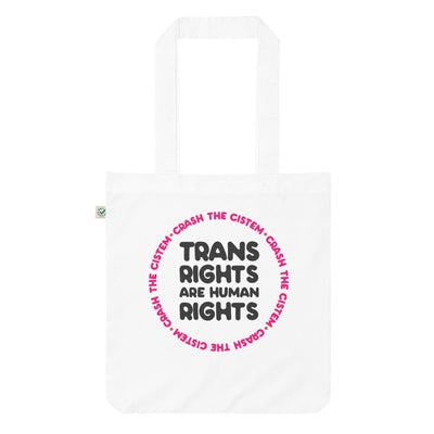 Trans Rights Are Human Rights Organic Tote Bag Bags The Rainbow Stores