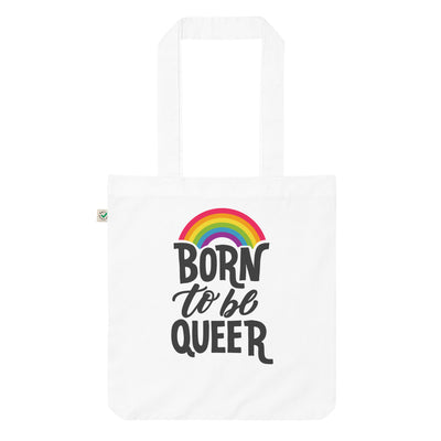 Born To be Queer Organic Tote Bag Bags The Rainbow Stores