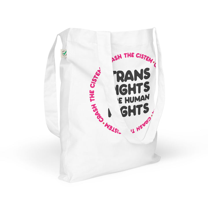Trans Rights Are Human Rights Organic Tote Bag Bags The Rainbow Stores