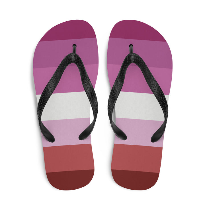 Pink Lesbian Flag Flip-Flops Flip Flops The Rainbow Stores