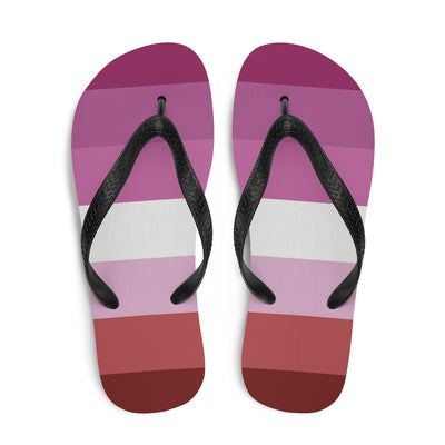 Pink Lesbian Flag Flip-Flops Flip Flops The Rainbow Stores