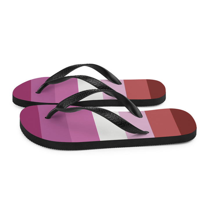 Pink Lesbian Flag Flip-Flops Flip Flops The Rainbow Stores