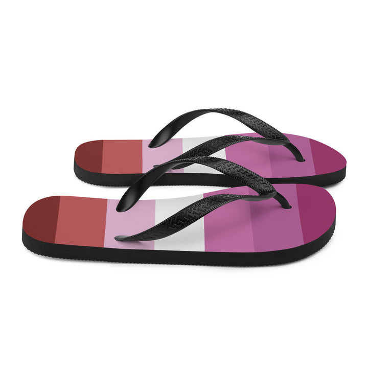 Pink Lesbian Flag Flip-Flops Flip Flops The Rainbow Stores