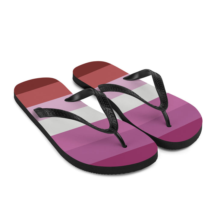 Pink Lesbian Flag Flip-Flops Flip Flops The Rainbow Stores