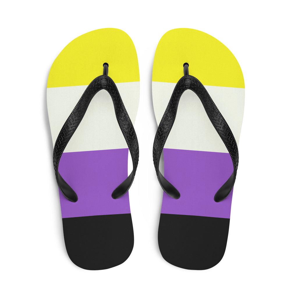 Non Binary Flag Flip-Flops Flip Flops The Rainbow Stores