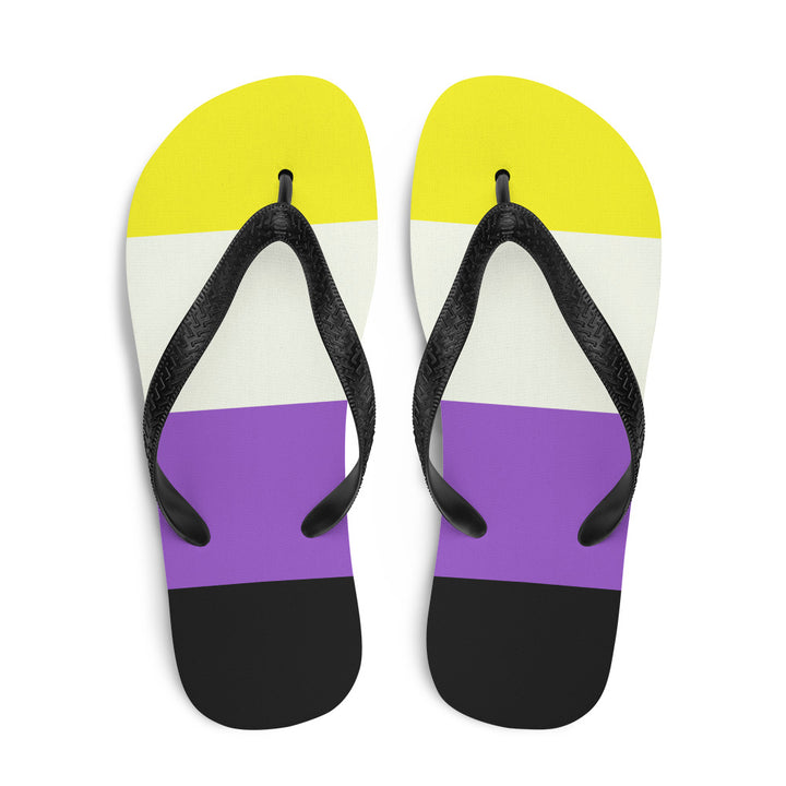 Non Binary Flag Flip-Flops Flip Flops The Rainbow Stores