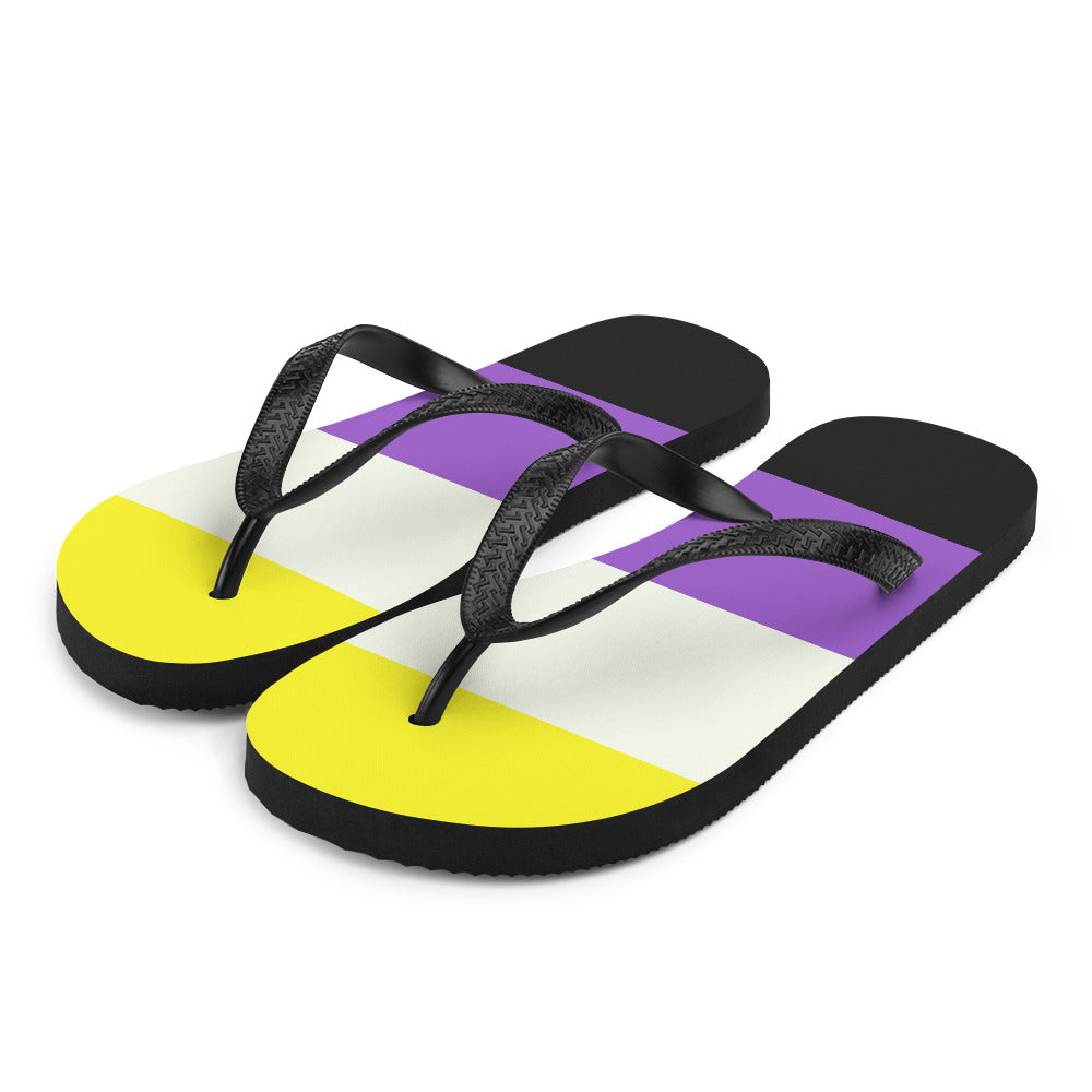 Non Binary Flag Flip-Flops Flip Flops The Rainbow Stores