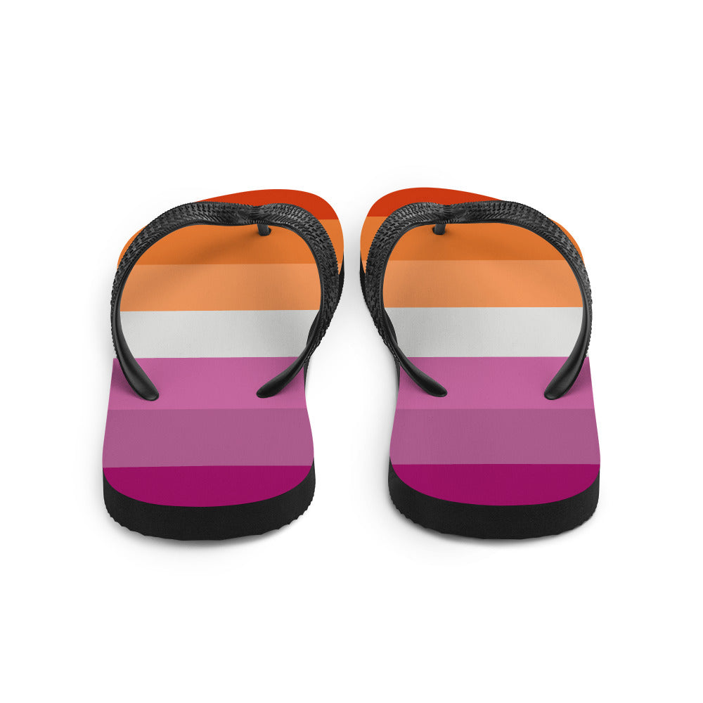 Lesbian 7 Stripe Flag Flip-Flops Flip Flops The Rainbow Stores