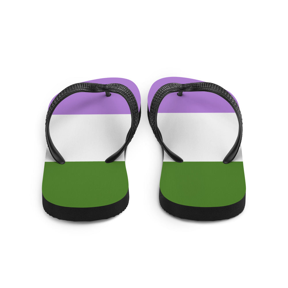 Genderqueer Pride Flag Flip-Flops Flip Flops The Rainbow Stores