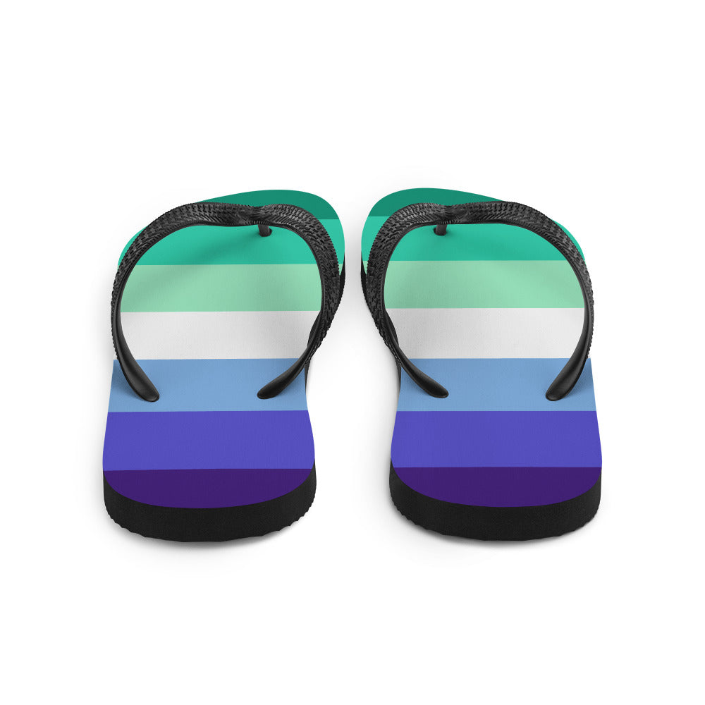 Gay Men 7 Stripe Pride Flag Flip-Flops Flip Flops The Rainbow Stores